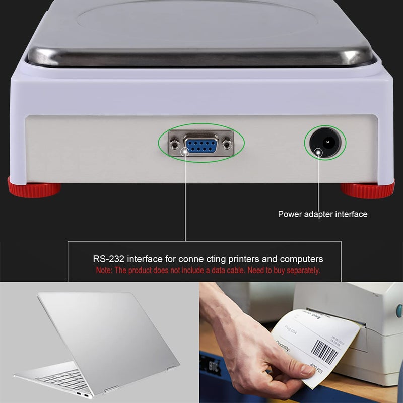 RUISHAN Lab Balance Scale 3000gx0.01g High Precision Electronic Digital Analytical Balance Gram Scale .01g Accuracy Gn DWT GSM Unit Laboratory Kitchen Jewelry Scientific Gold Industrial Postal Scales - Image 5